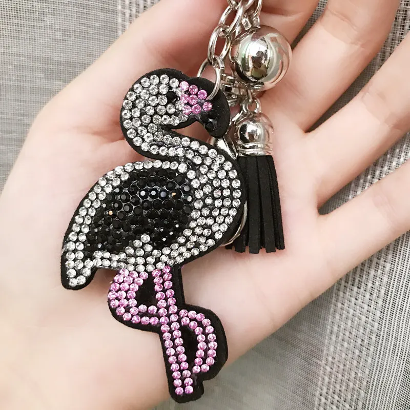 Flamingo Leather Rhinestone Keychain Crystal Tassel Sliver Chain Key Ring Women Holder Car Bag Romantic Animal Pendant Jewelry
Flamingo Leather Rhinestone Keychain Crystal Tassel Sliver Chain Key Ring Women Holder Car Bag Romantic Animal Pendant Jewelry