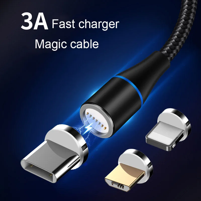 RDCY 1m 2m Magnetic Micro USB Cable 3 in 1 Fast Charging Cord for iPhone Samsung Xiaomi Phone Charging Cord Type C Cable
RDCY 1m 2m Magnetic Micro USB Cable 3 in 1 Fast Charging Cord for iPhone Samsung Xiaomi Phone Charging Cord Type C Cable