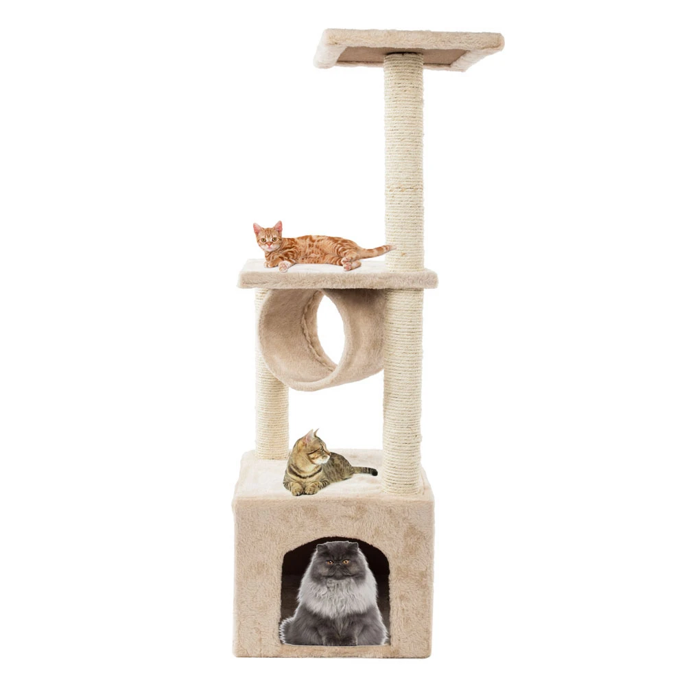 36" Solid Cute Sisal Rope Plush Cat Climb Tree Cat Tower Beige Color Scratch Post Cat Jumping Toy Pet House Play Furniture
36" Solid Cute Sisal Rope Plush Cat Climb Tree Cat Tower Beige Color Scratch Post Cat Jumping Toy Pet House Play Furniture