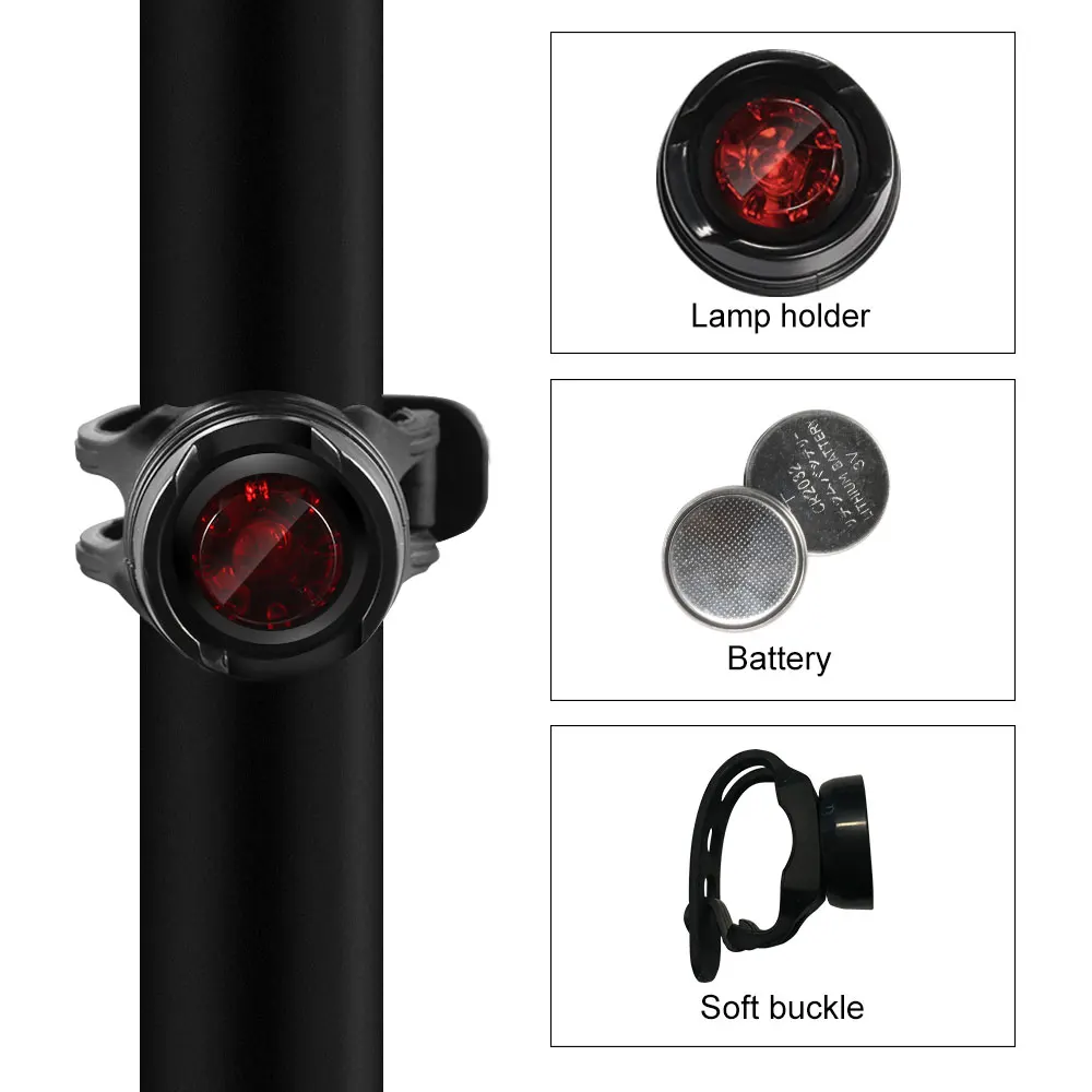 Cheap LED USB Rechargeable Front Rear Bicycle Light Bike Waterproof Taillight Cycling Helmet Light Lamp Mount Bicycle Accessories 2