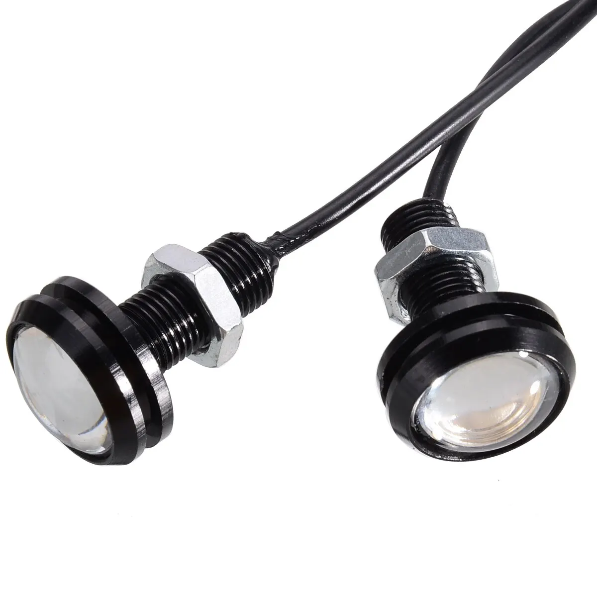 2pcs/set 23mm Red LED 12V Eagle Eye Brake Running Light Stop Parking Tail Signal Light Universal For Motorcycle Car