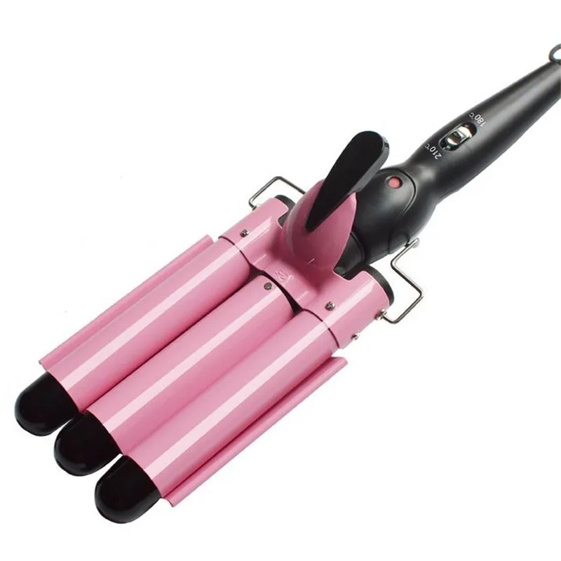 Professional Pink LCD Hair Curling Iron Ceramic Triple Barrel Hair Curler Irons Hair Styler Wand Wave Waver Styling Tools 20#513
Professional Pink LCD Hair Curling Iron Ceramic Triple Barrel Hair Curler Irons Hair Styler Wand Wave Waver Styling Tools 20#513