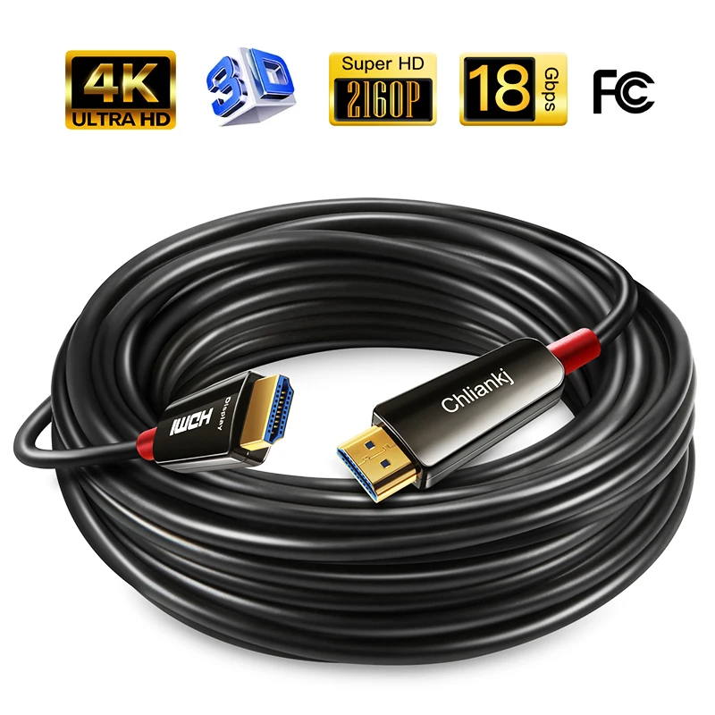 Кабель HDMI 2 0 4K 60 Гц оптоволоконный кабель HDR для HD ТВ-приставки проектора PS4 5 м 10 15 20