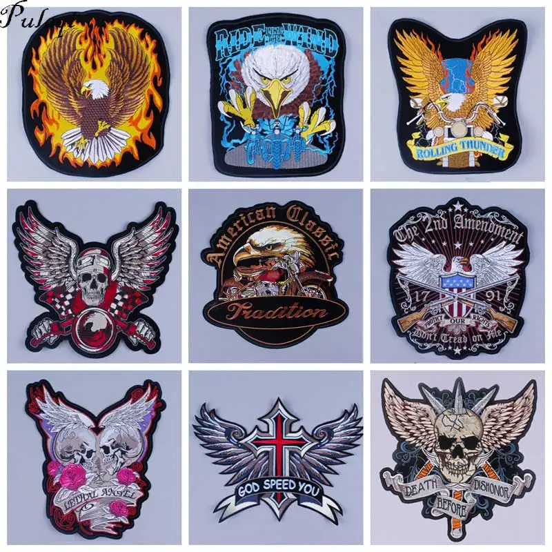 Pulaqi Biker Patches Eagle Punk Skull Patch Diy For Clothing Stickers For Clothing Stripe On The Back Iron On Patches wholesale
Pulaqi Biker Patches Eagle Punk Skull Patch Diy For Clothing Stickers For Clothing Stripe On The Back Iron On Patches wholesale