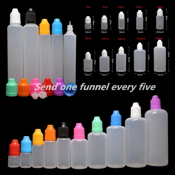 50pcs Size Is 5ml/10ml/20ml/30ml/50ml/100ml/120ml PE Plastic Pen Bottle Squeeze Juice Eye Liquid Dropper Bottles with 10 Funnels
50pcs Size Is 5ml/10ml/20ml/30ml/50ml/100ml/120ml PE Plastic Pen Bottle Squeeze Juice Eye Liquid Dropper Bottles with 10 Funnels