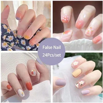 24pcs Hit Color False Nails Cute Summer Style Fake Nails Jelly Finger Nail Press On Nails Manicure Decoration Nail With Glue
24pcs Hit Color False Nails Cute Summer Style Fake Nails Jelly Finger Nail Press On Nails Manicure Decoration Nail With Glue