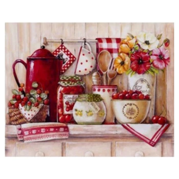 Full Round Diamond DIY Diamond Painting "Kitchen Utensils Scenery" Embroidery Cross Stitch Home Decor
Full Round Diamond DIY Diamond Painting "Kitchen Utensils Scenery" Embroidery Cross Stitch Home Decor