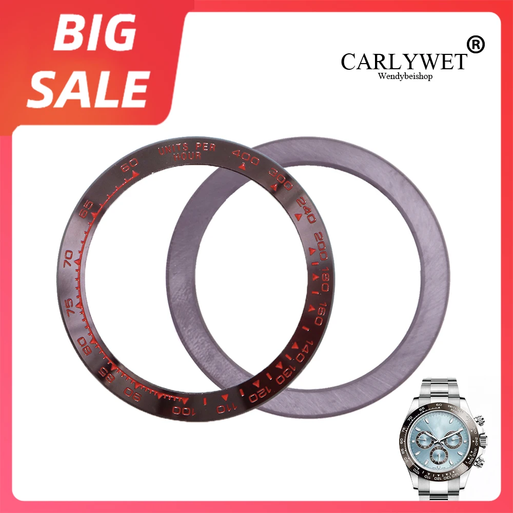 CARLYWET Replacement High Quality Pure Ceramic Brown With Red Writings 38.6mm Watch Bezel for Rolex DAYTONA 116500 - 116520
CARLYWET Replacement High Quality Pure Ceramic Brown With Red Writings 38.6mm Watch Bezel for Rolex DAYTONA 116500 - 116520