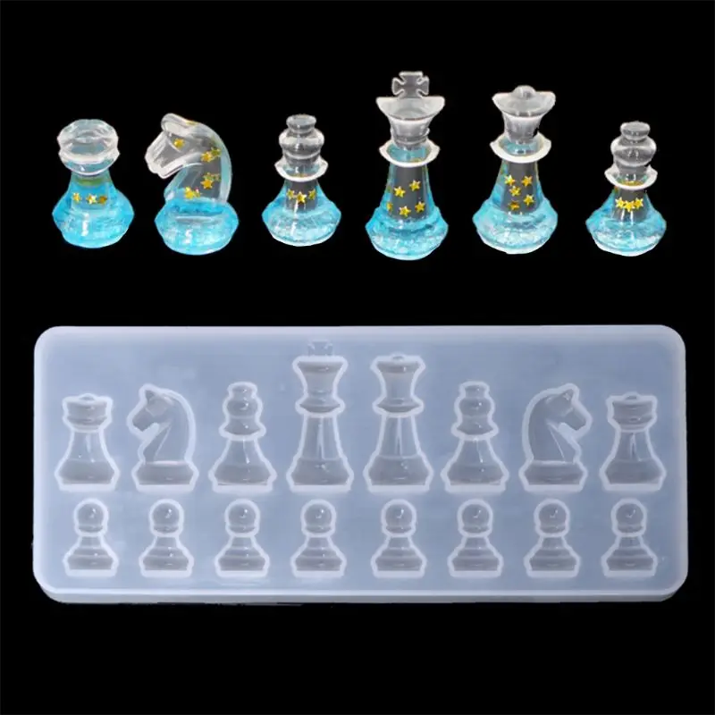 2 Pcs Resin Casting Molds Set by Garloy,2Pcs 3D Chess Clear Silicone Mold for Making Polymer Clay, Crafting, Resin Epoxy
2 Pcs Resin Casting Molds Set by Garloy,2Pcs 3D Chess Clear Silicone Mold for Making Polymer Clay, Crafting, Resin Epoxy