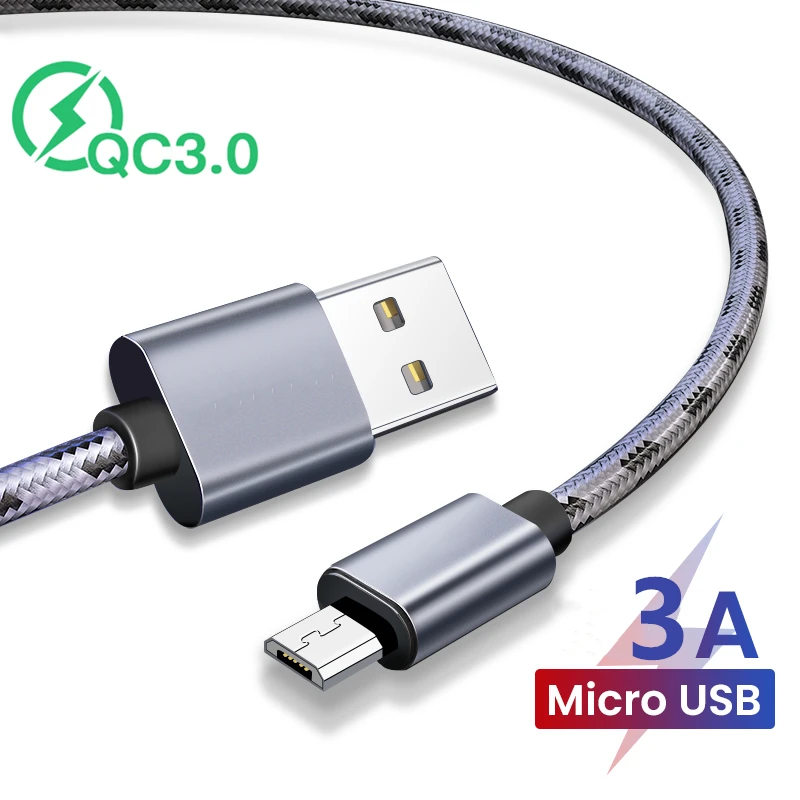2M 3M QC 3.0 Micro Cable Fast Charging USB Cable Quick Charge 3.0 Charger Wire Android Cell Phone Cabo Tablet Smart Devices Line
2M 3M QC 3.0 Micro Cable Fast Charging USB Cable Quick Charge 3.0 Charger Wire Android Cell Phone Cabo Tablet Smart Devices Line