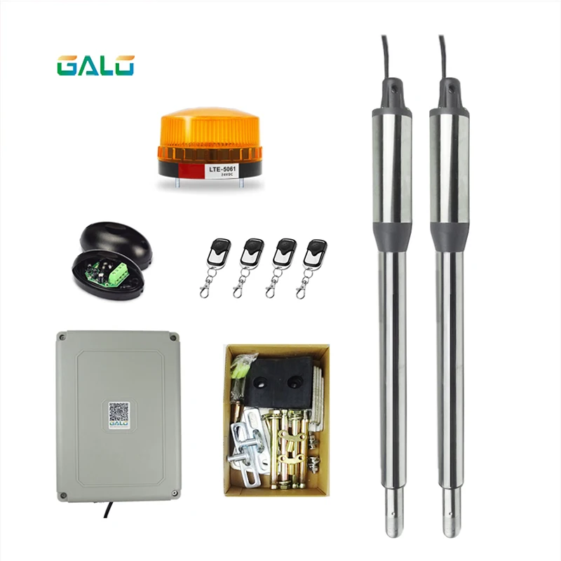 Automatic dual arms electric swing door gate Opener Operator Motor actuator closer swing gate opener with 4pcs remote control
Automatic dual arms electric swing door gate Opener Operator Motor actuator closer swing gate opener with 4pcs remote control