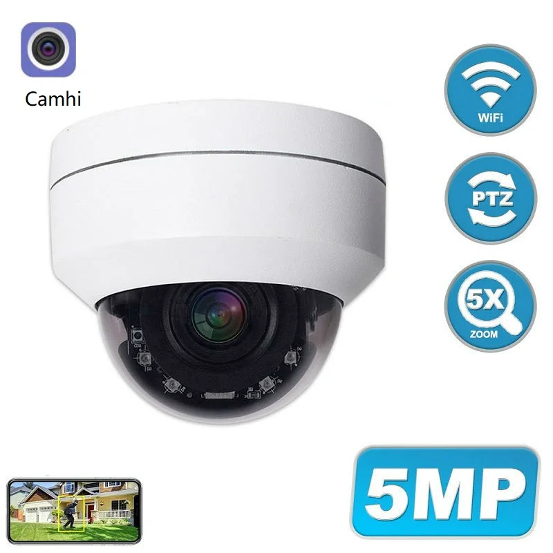 2MP 5MP Wireless Mini PTZ IP Camera 5X Optical Zoom Outdoor Waterproof Buit in SD Card Slot WiFi Camera H.265 P2P View Camhi
2MP 5MP Wireless Mini PTZ IP Camera 5X Optical Zoom Outdoor Waterproof Buit in SD Card Slot WiFi Camera H.265 P2P View Camhi