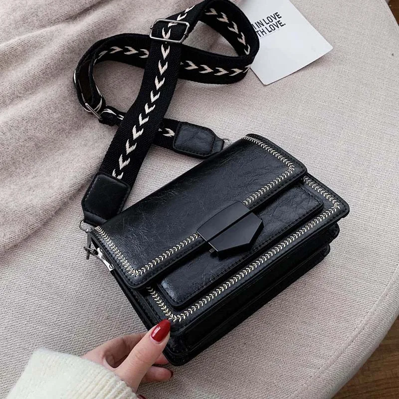 Fashion Wide Strap PU Leather Crossbody Bags for Women 2020 New Handbags Ladies Designer Shoulder Messenger Bags Female Purses
Fashion Wide Strap PU Leather Crossbody Bags for Women 2020 New Handbags Ladies Designer Shoulder Messenger Bags Female Purses