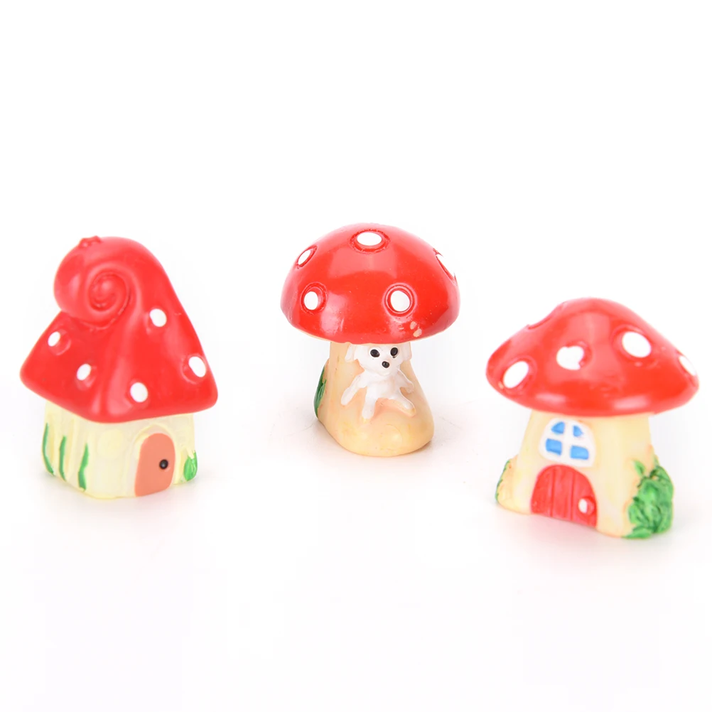 Милые миниатюрные домики в виде грибов садовые украшения для дома бонсая микро