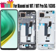 Original Pour Xiaomi Mi 10T Pro 5G Redmi K30S Convertisseur analogique-numérique D'écran Tactile D'affichage D'affichage à cristaux liquides Pour Xiaomi Mi 10T Mi10T M2007J3SY M2007J17C LCD=