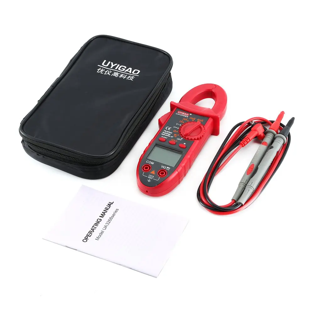 UYIGAO Digital Clamp Meter Multimeter AC/DC Volt Ohm Resistance Diode Continuity Tester with Backlight Data Hold UA3268A
UYIGAO Digital Clamp Meter Multimeter AC/DC Volt Ohm Resistance Diode Continuity Tester with Backlight Data Hold UA3268A