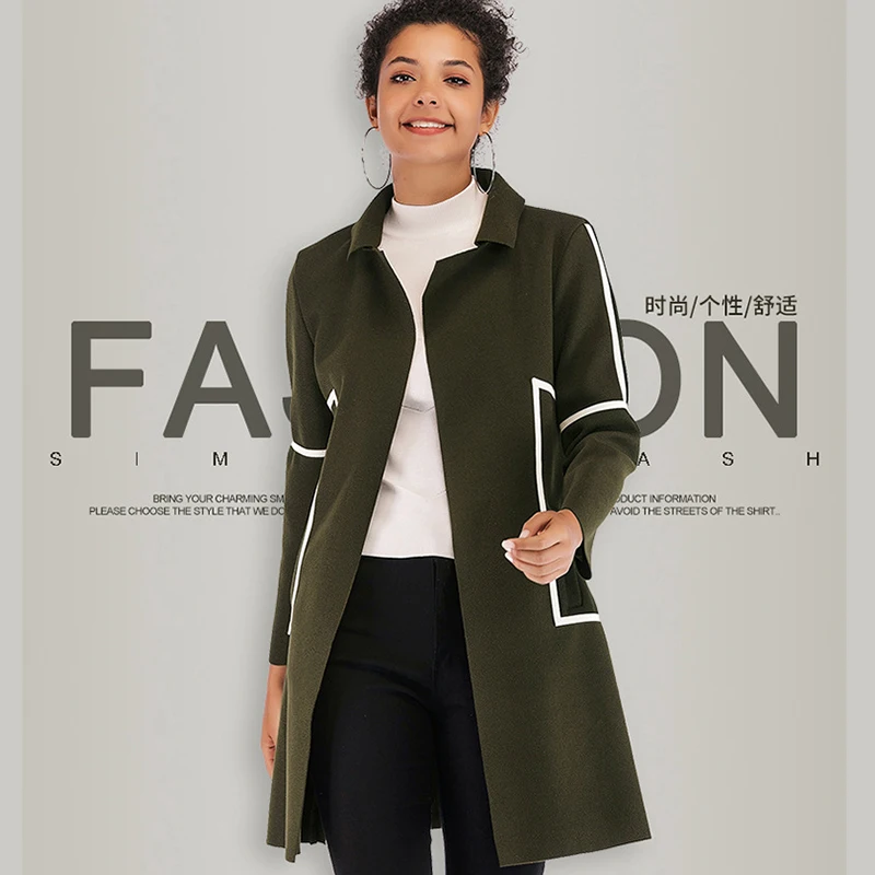 Women's Fashion Autumn Overcoat Female Cardigan Long Woolen Jacket Fall Trench Clothes for Ladies Outwear Spring Warm Streetwear
Women's Fashion Autumn Overcoat Female Cardigan Long Woolen Jacket Fall Trench Clothes for Ladies Outwear Spring Warm Streetwear