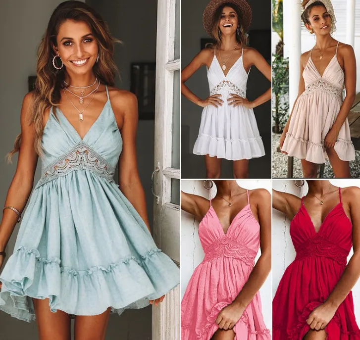 2020 Europe And America Hot Selling Sexy Backless Camisole Waist Lace Skirt Spring And Summer New Style Dress
2020 Europe And America Hot Selling Sexy Backless Camisole Waist Lace Skirt Spring And Summer New Style Dress