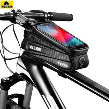 WILD MAN Rainproof Bicycle Bag Frame Front Top Tube Cycling Bag Reflective 6.5in Phone Case Touchscreen Bag MTB Bike Accessories
WILD MAN Rainproof Bicycle Bag Frame Front Top Tube Cycling Bag Reflective 6.5in Phone Case Touchscreen Bag MTB Bike Accessories