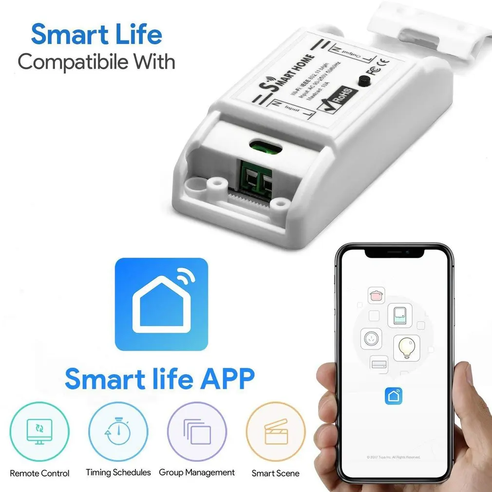 WiFi Smart Light Switch Universal Breaker Timer App Wireless Remote Control Works With Alexa Google Home Smart Home
WiFi Smart Light Switch Universal Breaker Timer App Wireless Remote Control Works With Alexa Google Home Smart Home