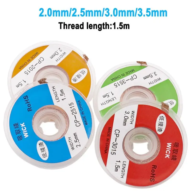 1.5M Desoldering Braid Welding Solder Remover Wick Wire Low Residue Tin Strip MOLC
1.5M Desoldering Braid Welding Solder Remover Wick Wire Low Residue Tin Strip MOLC