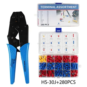 280pcs Assorted Insulated Fork U-type Set Terminals Connectors HS-30J Ratchet Pliers Pre-Insulated Terminal wire stripper
280pcs Assorted Insulated Fork U-type Set Terminals Connectors HS-30J Ratchet Pliers Pre-Insulated Terminal wire stripper
