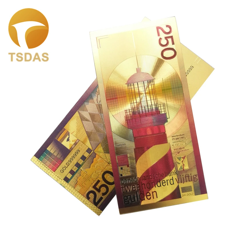 10pcs Colored Netherlands 250 Dutch Guilder Gold Foil Banknote Replica for Souvenir Gift and Collection
10pcs Colored Netherlands 250 Dutch Guilder Gold Foil Banknote Replica for Souvenir Gift and Collection