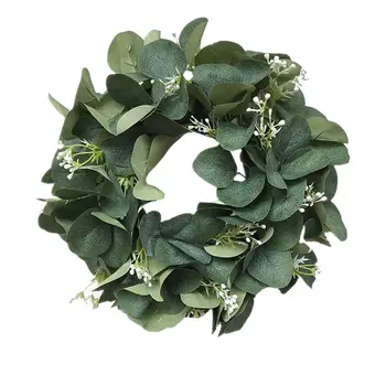 Eucalyptus Leaf Wreath Simulation Artificial Small Berry Green Leaf Wreaths Hanging Ornament Garlands for Shop Balcony Home
Eucalyptus Leaf Wreath Simulation Artificial Small Berry Green Leaf Wreaths Hanging Ornament Garlands for Shop Balcony Home