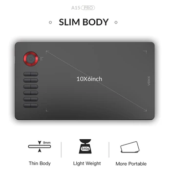 VEIKK Drawing Tablet A15Pro Online Education Art Graphic Tablet 10x6 inches Digital Drawing Pad For Artists 8192 Levels Pressure
VEIKK Drawing Tablet A15Pro Online Education Art Graphic Tablet 10x6 inches Digital Drawing Pad For Artists 8192 Levels Pressure