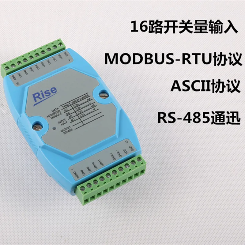 16 Channel Switching Value Input Module Electrical Parameter Tester Modbus Protocol RS485 Communication
16 Channel Switching Value Input Module Electrical Parameter Tester Modbus Protocol RS485 Communication