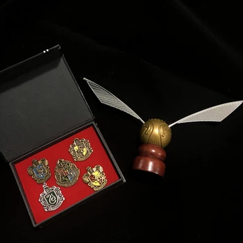 Potters Gold Snitch and 1 set Harried Hogwart School Pins Action Toys 
Potters Gold Snitch and 1 set Harried Hogwart School Pins Action Toys