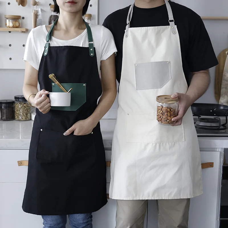 Fashion leather strap work apron waterproof and oil-proof restaurant nail shop work clothes adult apron 
Fashion leather strap work apron waterproof and oil-proof restaurant nail shop work clothes adult apron