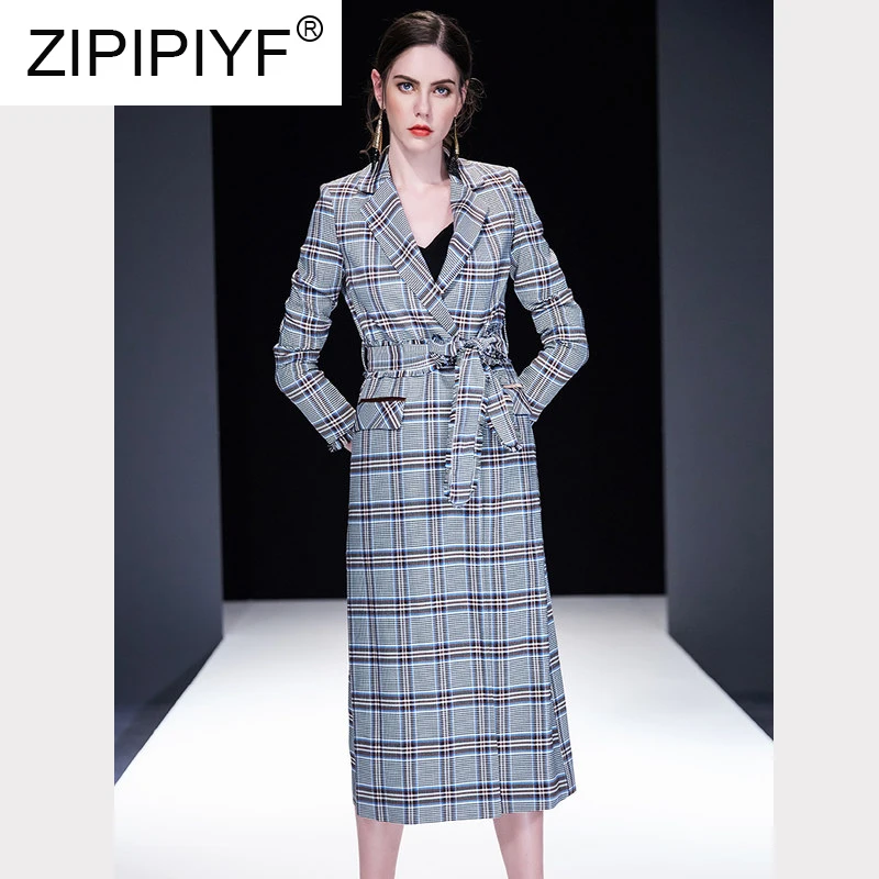 New Arrival 2019 Women's Wear Fashion Plaid Long Style Trench Coat Temperament OL Slim Elegant Coat C1939
New Arrival 2019 Women's Wear Fashion Plaid Long Style Trench Coat Temperament OL Slim Elegant Coat C1939