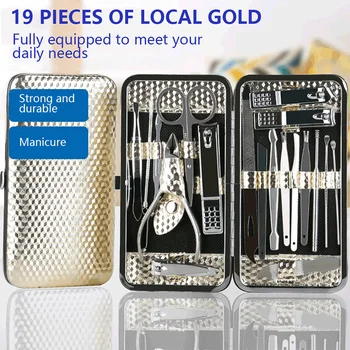 19pcs of One Set Multifunctional Nail Trimmer Portable Manicure Kit Durable Nail Clippers Useful Nail Cutter for Man Woman Home
19pcs of One Set Multifunctional Nail Trimmer Portable Manicure Kit Durable Nail Clippers Useful Nail Cutter for Man Woman Home