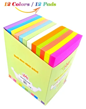 4A Sticky Notes,4 x 6 Inches,Lined,Neon Assorted,12 Colors,Self-Stick Notes,100 Sheets/Pad,12 Pads/Pack,4A 40612-L
4A Sticky Notes,4 x 6 Inches,Lined,Neon Assorted,12 Colors,Self-Stick Notes,100 Sheets/Pad,12 Pads/Pack,4A 40612-L