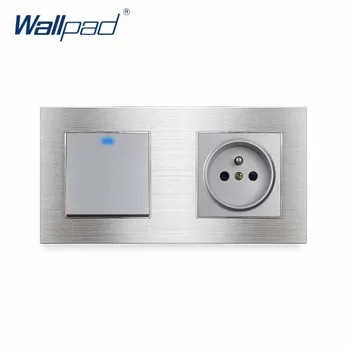 1 Gang 2 Way With LED EU Socket French Wallpad Grey Aluminum Alloy Panel 86*172mm Wall Power Outlet
1 Gang 2 Way With LED EU Socket French Wallpad Grey Aluminum Alloy Panel 86*172mm Wall Power Outlet