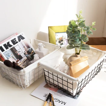 Nordic Iron Art Wire Wrought Storage Basket Household Metal Organizer Holder Bathroom Kitchen Sundries Container Decorative 
Nordic Iron Art Wire Wrought Storage Basket Household Metal Organizer Holder Bathroom Kitchen Sundries Container Decorative