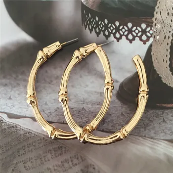 Trendy Gold Color Plating Oval Bamboo Shape Hoop Earrings For Women Casual Chic Gorgeous Elegant Jewelry Accessory
Trendy Gold Color Plating Oval Bamboo Shape Hoop Earrings For Women Casual Chic Gorgeous Elegant Jewelry Accessory