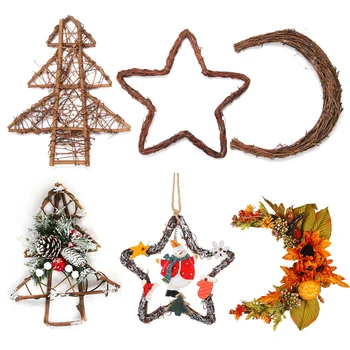 Hollow Star Moon Xmas Tree Christmas Decoration Artificial Vine Ring Rattan Handicraft Christmas Wreath Festival Party Supplies
Hollow Star Moon Xmas Tree Christmas Decoration Artificial Vine Ring Rattan Handicraft Christmas Wreath Festival Party Supplies
