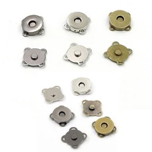 Alta qualidade costurar em Snaps magnéticos de metal botões para sobretudo saco de acessórios de vestuário DIY scrapbooking artesanato presente slivery Wh(China)