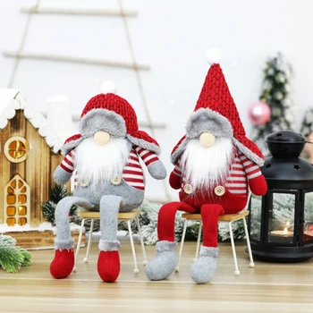 Christmas Faceless Old Man Sitting Doll Pendants Flannel Red Stripes Knitted Hat Long Legs Pendant Window Christmas Table Decor
Christmas Faceless Old Man Sitting Doll Pendants Flannel Red Stripes Knitted Hat Long Legs Pendant Window Christmas Table Decor