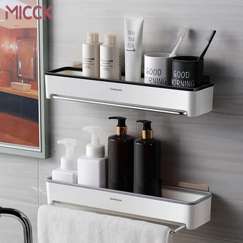 MICCK Bathroom Shelf Wall Mounted Shampoo Cosmetic Shower Shelves Punch-free Kitchen Storage Rack Towel Bar Bath Accessories
MICCK Bathroom Shelf Wall Mounted Shampoo Cosmetic Shower Shelves Punch-free Kitchen Storage Rack Towel Bar Bath Accessories