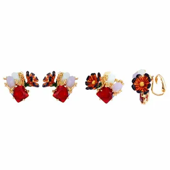 Monet Garden Collection Red Gemstone 925 Silver Earrings Enamel Gold-plated Earrings Cross-Border Jewelry
Monet Garden Collection Red Gemstone 925 Silver Earrings Enamel Gold-plated Earrings Cross-Border Jewelry