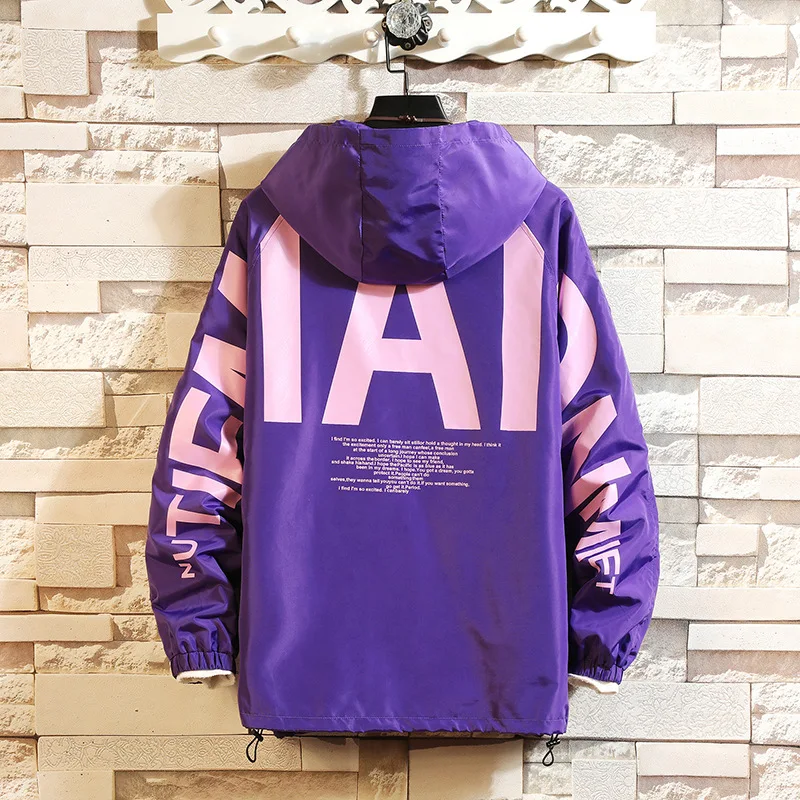 Loose Streetwear Jacket Men Hoody Jackets Men Polyester 2019 Spring Oversized Coat for Male Plus Size Purple XD46
Loose Streetwear Jacket Men Hoody Jackets Men Polyester 2019 Spring Oversized Coat for Male Plus Size Purple XD46