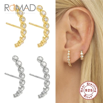 Romad Fashion Ins Style Single Row Inlaid Zircon S925 Sterling Silver Earring Stud For Women Girl Gifts Jewelry 2019
Romad Fashion Ins Style Single Row Inlaid Zircon S925 Sterling Silver Earring Stud For Women Girl Gifts Jewelry 2019