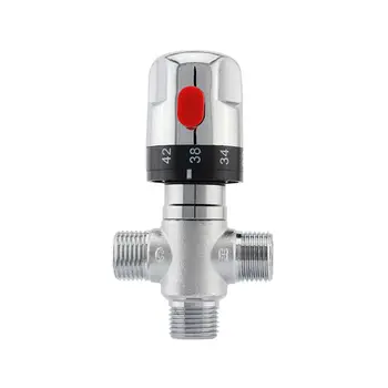 Metal Thermostatic Mixing Valve Bathroom Faucet Temperature Mixer Control Valve New
Metal Thermostatic Mixing Valve Bathroom Faucet Temperature Mixer Control Valve New
