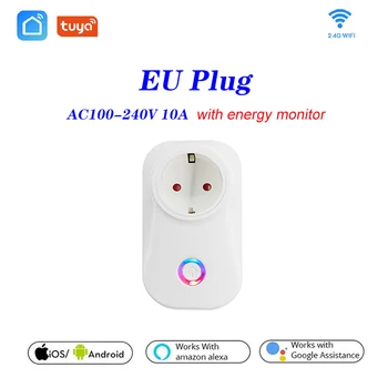 Tuya WIFI Smart Socket Smart Plug France Plug 10A Remote Control Alexa Google Home Energy Monitor
Tuya WIFI Smart Socket Smart Plug France Plug 10A Remote Control Alexa Google Home Energy Monitor