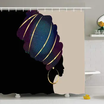Shower Curtain Set with Hooks 60x72 Beautiful African Woman in Traditional Kente Brochure Graphic Turban Wrap Isolated People
Shower Curtain Set with Hooks 60x72 Beautiful African Woman in Traditional Kente Brochure Graphic Turban Wrap Isolated People