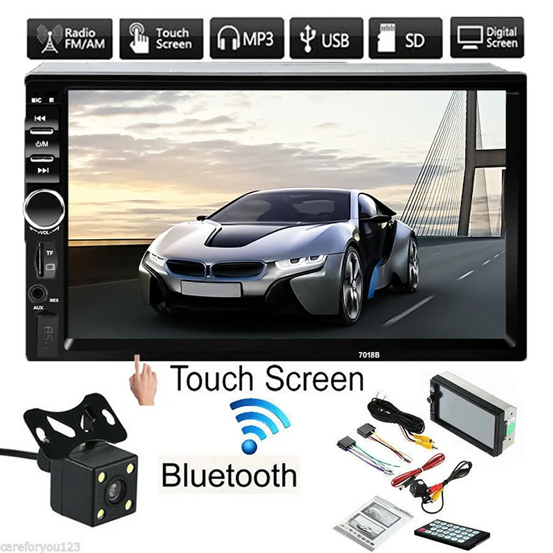 7'' 2-Din LCD Touch Screen Car MP5 Player Bluetooth Stereo FM Radio HD Rear Camera DC12V 180*103*62mm Support TV output
7'' 2-Din LCD Touch Screen Car MP5 Player Bluetooth Stereo FM Radio HD Rear Camera DC12V 180*103*62mm Support TV output