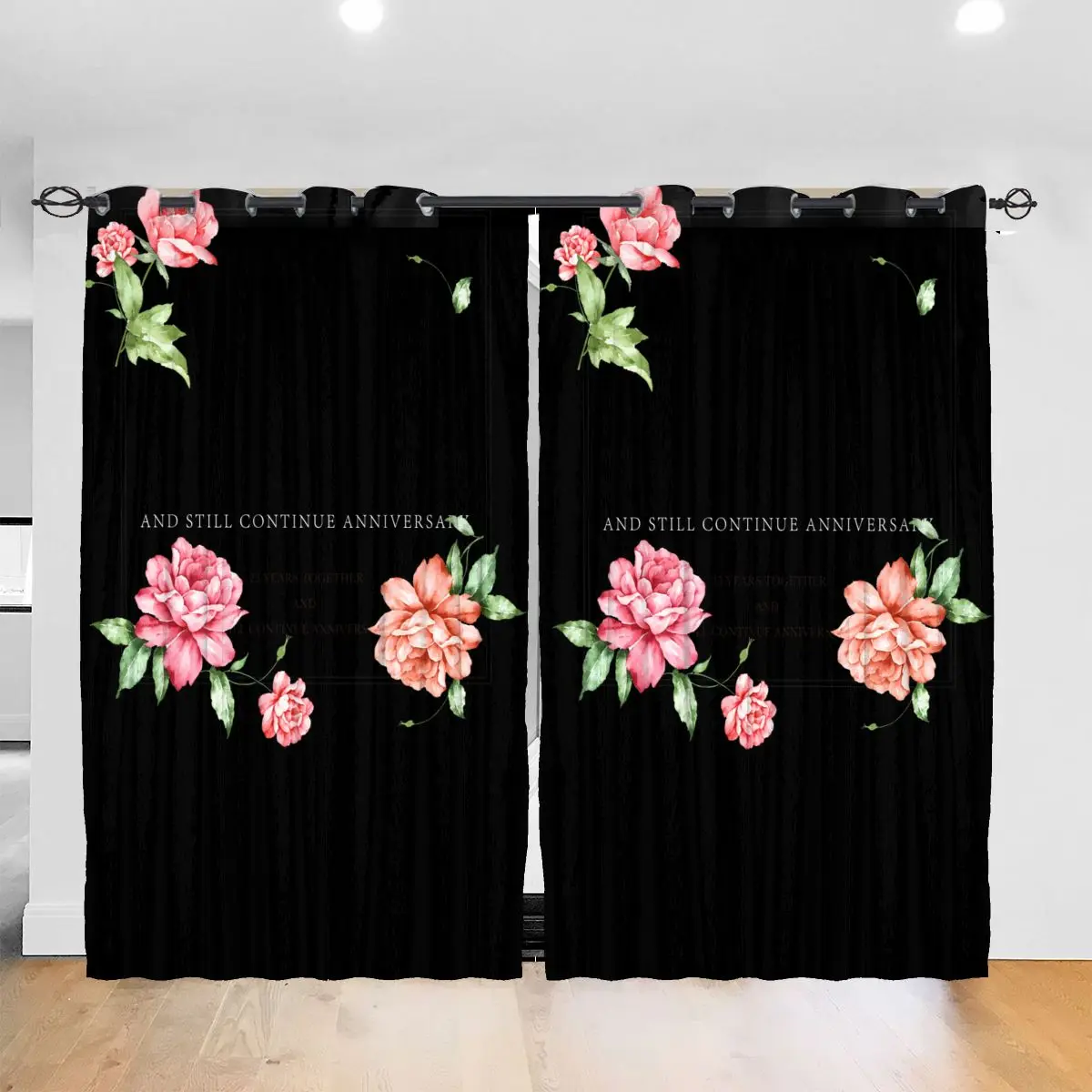 Living Room Sun Block Curtain 25 Years Together And Still Continue Anniversary Light Shading Blackout Window Curtains 52x72In
Living Room Sun Block Curtain 25 Years Together And Still Continue Anniversary Light Shading Blackout Window Curtains 52x72In